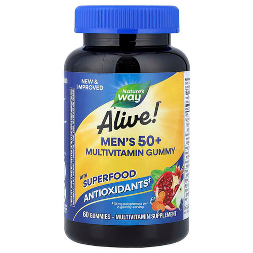 <img alt="Natures Way, Alive Mens 50+ Multivitamin Gummy, Fruit, 60 Gummies" title="Natures Way, Alive Mens 50+ Multivitamin Gummy, Fruit, 60 Gummies,033674159026"
