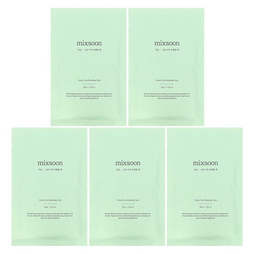 <img alt="Mixsoon, Green Cica Modeling Pack, 5 Packs, 1.05 oz (30 g) each" title="Mixsoon, Green Cica Modeling Pack, 5 Packs, 1.05 oz (30 g) each,8809732911835"