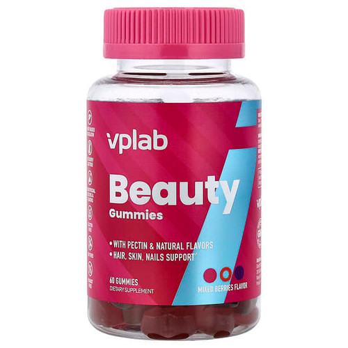 <img alt="VPLab , Beauty Gummies, Mixed Berries, 60 Gummies" title="VPLab , Beauty Gummies, Mixed Berries, 60 Gummies,850020814138"