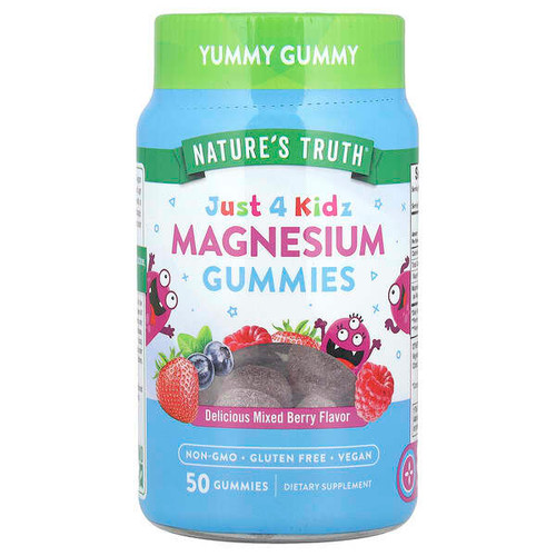 <img alt="Natures Truth, Just 4 Kidz, Magnesium Gummies, Delicious Mixed Berry, 50 Gummies" title="Natures Truth, Just 4 Kidz, Magnesium Gummies, Delicious Mixed Berry, 50 Gummies,840093125361"