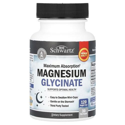<img alt="BioSchwartz, Maximum Absorption Magnesium Glycinate, 120 Veggie Caps" title="BioSchwartz, Maximum Absorption Magnesium Glycinate, 120 Veggie Caps,810056431044"