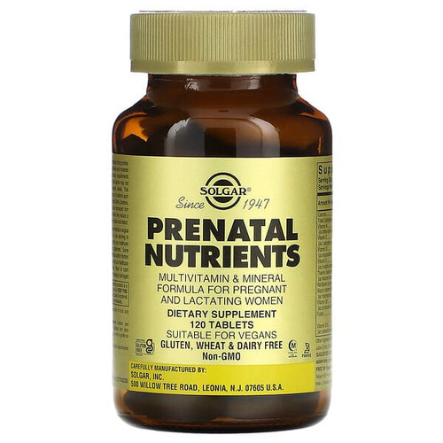 <img alt="Solgar, Prenatal Nutrients, 120 Tablets" title="Solgar, Prenatal Nutrients, 120 Tablets,033984022720"