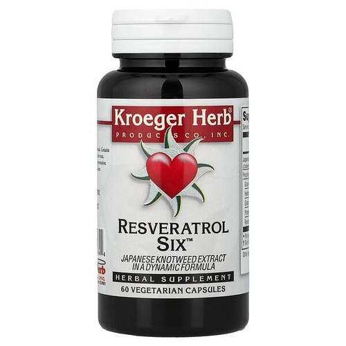 <img alt="Kroeger Herb Co, Resveratrol Six, 60 Vegetarian Capsules" title="Kroeger Herb Co, Resveratrol Six, 60 Vegetarian Capsules,696916100844"