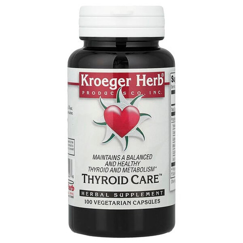 <img alt="Kroeger Herb Co, Thyroid Care, 100 Vegetarian Capsules" title="Kroeger Herb Co, Thyroid Care, 100 Vegetarian Capsules,696916100226"