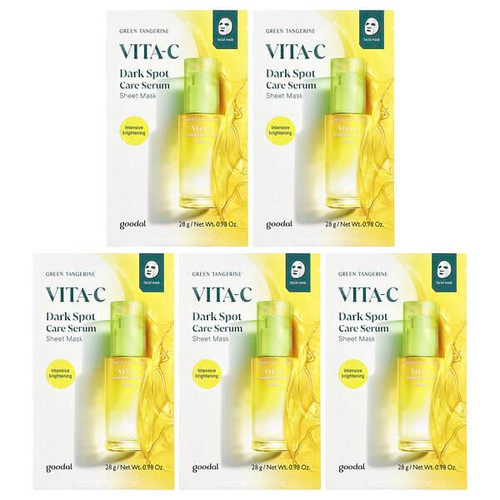 <img alt="Goodal, Green Tangerine Vita-C Dark Spot Care Serum Beauty Sheet Mask, 5 Sheets, 0.98 oz (28 g) Each" title="Goodal, Green Tangerine Vita-C Dark Spot Care Serum Beauty Sheet Mask, 5 Sheets, 0.98 oz (28 g) Each,8800255680192"