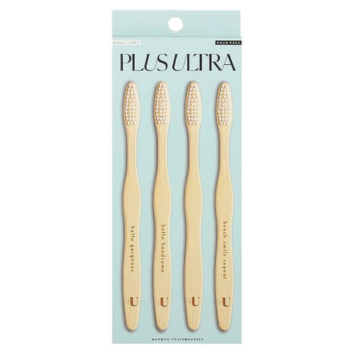 <img alt="Plus Ultra, Bamboo Toothbrushes, Adult, Soft, 4 Pack" title="Plus Ultra, Bamboo Toothbrushes, Adult, Soft, 4 Pack,040232653179"
