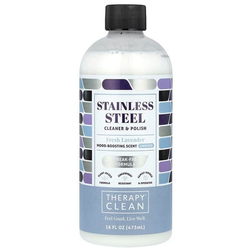<img alt="Therapy Clean, Stainless Steel, Cleaner & Polish, Fresh Lavender , 16 fl oz (473 ml)" title="Therapy Clean, Stainless Steel, Cleaner & Polish, Fresh Lavender , 16 fl oz (473 ml),895823002962"