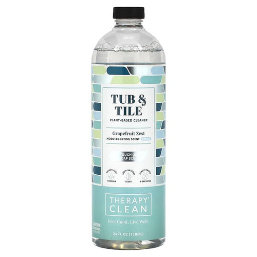<img alt="Therapy Clean, Tub & Tile, Plant-Based Cleaner, Grapefruit Zest, 24 fl oz (710 ml)" title="Therapy Clean, Tub & Tile, Plant-Based Cleaner, Grapefruit Zest, 24 fl oz (710 ml),850034922317"