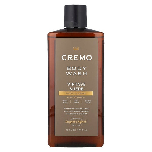 <img alt="Cremo, Body Wash, Vintage Suede, 16 fl oz (473 ml)" title="Cremo, Body Wash, Vintage Suede, 16 fl oz (473 ml),811847035366"