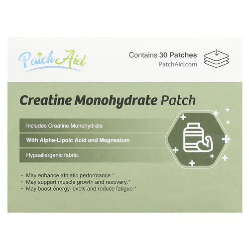 <img alt="PatchAid, Creatine Monohydrate Patch, 30 Patches" title="PatchAid, Creatine Monohydrate Patch, 30 Patches,038407582041"