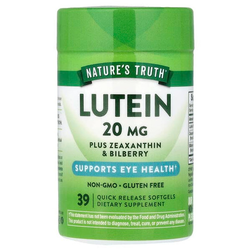 <img alt="Natures Truth, Lutein Plus Zeaxanthin & Bilberry, 39 Quick Release Softgels" title="Natures Truth, Lutein Plus Zeaxanthin & Bilberry, 39 Quick Release Softgels,840093100740"