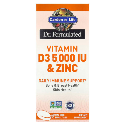 <img alt="Garden of Life, Vitamin D3 & Zinc, 30 Small Tabs" title="Garden of Life, Vitamin D3 & Zinc, 30 Small Tabs,658010130530"