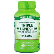 <img alt="Natures Truth, Triple Magnesium + D3 & Zinc, 60 Capsules" title="Natures Truth, Triple Magnesium + D3 & Zinc, 60 Capsules,840093126665"