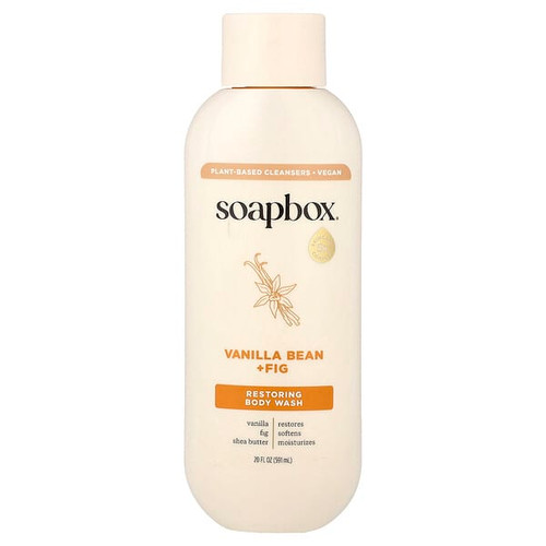 <img alt="Soapbox, Restoring Body Wash, Vanilla Bean + Fig, 20 fl oz (591 ml)" title="Soapbox, Restoring Body Wash, Vanilla Bean + Fig, 20 fl oz (591 ml),850034069654"
