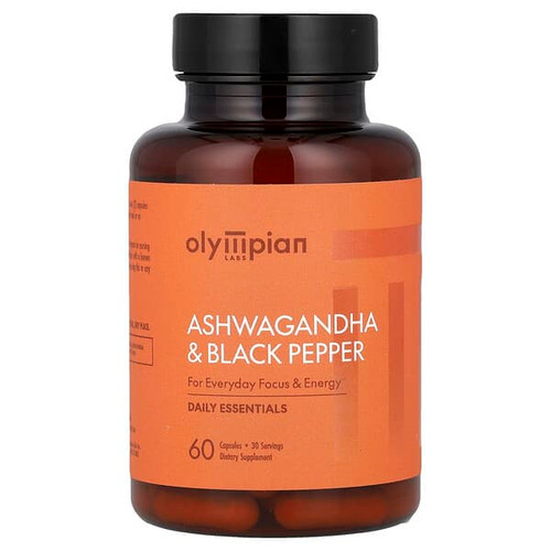 <img alt="Olympian Labs, Ashwagandha & Black Pepper, 60 Capsules" title="Olympian Labs, Ashwagandha & Black Pepper, 60 Capsules,710013912190"