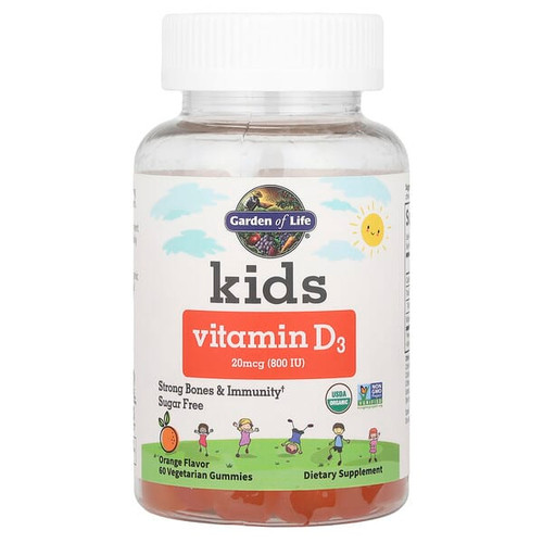 <img alt="Garden of Life, Kids, Vitamin D3, Orange, 20 mcg (800 IU), 60 Vegetarian Gummies" title="Garden of Life, Kids, Vitamin D3, Orange, 20 mcg (800 IU), 60 Vegetarian Gummies,658010125178"