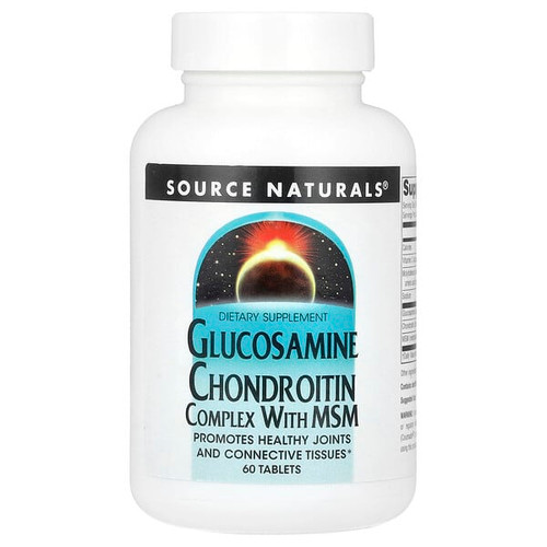 <img alt="Source Naturals, Glucosamine Chondroitin Complex With MSM, 60 Tablets" title="Source Naturals, Glucosamine Chondroitin Complex With MSM, 60 Tablets,021078012535"