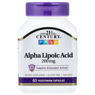 <img alt="21st Century, Alpha Lipoic Acid, 200 mg, 60 Vegetarian Capsules" title="21st Century, Alpha Lipoic Acid, 200 mg, 60 Vegetarian Capsules,740985280720"