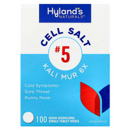 <img alt="Hylands Naturals, Cell Salt #5, Kali Mur 6X, 100 Quick-Dissolving Single Tablet" title="Hylands Naturals, Cell Salt #5, Kali Mur 6X, 100 Quick-Dissolving Single Tablet,354973409118"
