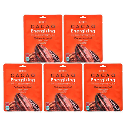 <img alt="Petitfee, Cacao Energizing, Hydrogel Face Beauty Mask, 5 Pack, 1.12 oz (32 g) Each" title="Petitfee, Cacao Energizing, Hydrogel Face Beauty Mask, 5 Pack, 1.12 oz (32 g) Each,8809508850689"