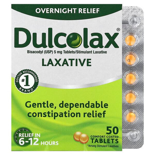 <img alt="Dulcolax, Laxative, 50 Comfort Coated Tablets" title="Dulcolax, Laxative, 50 Comfort Coated Tablets,681421020039"