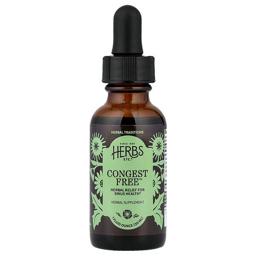<img alt="Herbs Etc., Congest Free, 1 fl oz (30 ml)" title="Herbs Etc., Congest Free, 1 fl oz (30 ml),765704119013"