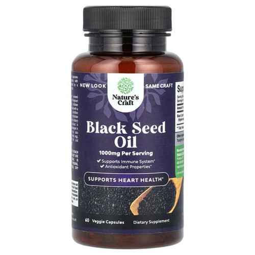 <img alt="Natures Craft, Black Seed Oil, 60 Veggie Capsules (500 mg per Capsule)" title="Natures Craft, Black Seed Oil, 60 Veggie Capsules (500 mg per Capsule),793611599383"