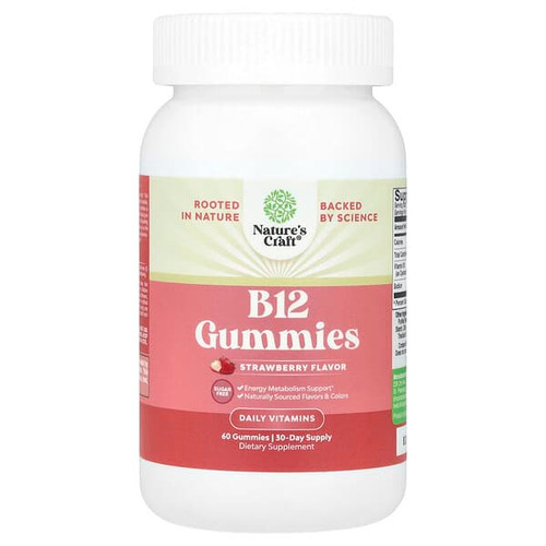 <img alt="Natures Craft, B12 Gummies, Strawberry, 60 Gummies" title="Natures Craft, B12 Gummies, Strawberry, 60 Gummies,850054294814"
