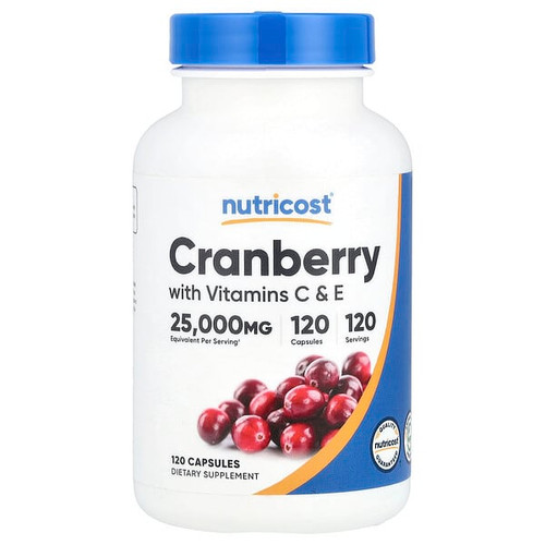 <img alt="Nutricost, Cranberry with Vitamins C & E, 120 Capsules" title="Nutricost, Cranberry with Vitamins C & E, 120 Capsules,810139572930"