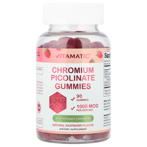 <img alt="Vitamatic, Chromium Picolinate Gummies, Raspberry, 90 Gummies" title="Vitamatic, Chromium Picolinate Gummies, Raspberry, 90 Gummies,810078473305"