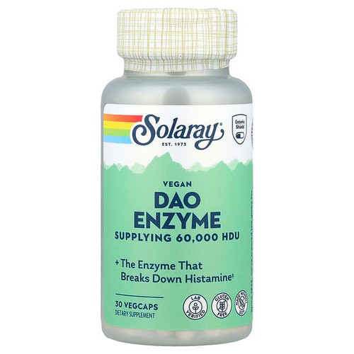 <img alt="Solaray, Vegan DAO Enzyme, 4.2 mg, 30 VegCaps" title="Solaray, Vegan DAO Enzyme, 4.2 mg, 30 VegCaps,076280363180"