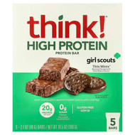 <img alt="Think , High Protein Bars, Thin Mints, 5 Bars, 2.1 oz (60 g) Each" title="Think , High Protein Bars, Thin Mints, 5 Bars, 2.1 oz (60 g) Each,753656719597"