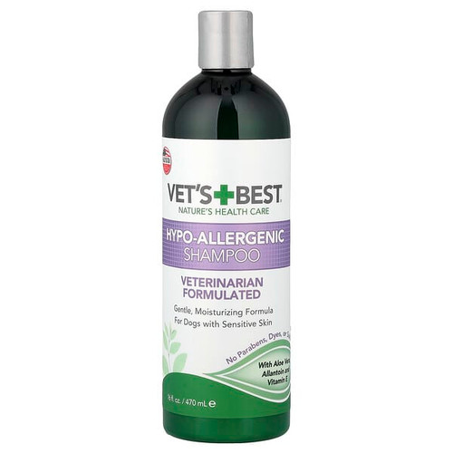 <img alt="Vets Best, Hypo-Allergenic Shampoo, For Dogs with Sensitive Skin, 16 fl oz (470 ml)" title="Vets Best, Hypo-Allergenic Shampoo, For Dogs with Sensitive Skin, 16 fl oz (470 ml),031658100040"