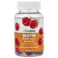 <img alt="Lifeable, Biotin Gummies, Raspberry, 60 Gummies (5,000 mcg per Gummy)" title="Lifeable, Biotin Gummies, Raspberry, 60 Gummies (5,000 mcg per Gummy),810102730640"