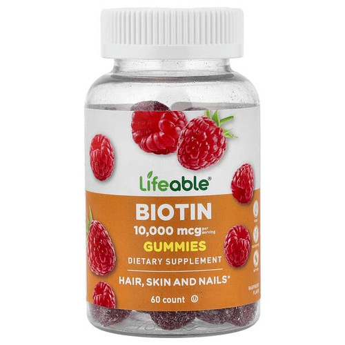 <img alt="Lifeable, Biotin Gummies, Raspberry, 60 Gummies (5,000 mcg per Gummy)" title="Lifeable, Biotin Gummies, Raspberry, 60 Gummies (5,000 mcg per Gummy),810102730640"