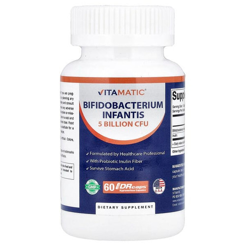 <img alt="Vitamatic, Bifidobacterium Infantis,  60 DRcaps Hypromellose Capsules" title="Vitamatic, Bifidobacterium Infantis,  60 DRcaps Hypromellose Capsules,810078476139"