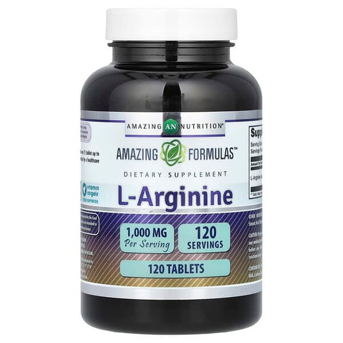 <img alt="Amazing Nutrition, L-Arginine, 1,000 mg, 120 Tablets" title="Amazing Nutrition, L-Arginine, 1,000 mg, 120 Tablets,810180020602"