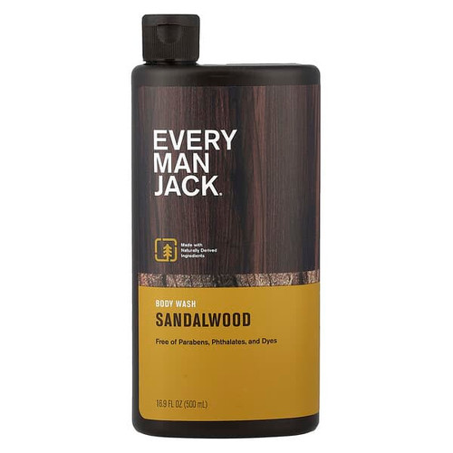 <img alt="Every Man Jack, Body Wash, Sandalwood, 16.9 fl oz (500 ml)" title="Every Man Jack, Body Wash, Sandalwood, 16.9 fl oz (500 ml),878639000100"