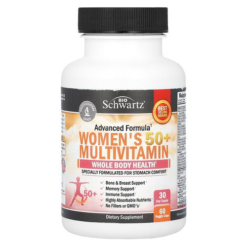 <img alt="BioSchwartz, Womens 50+ Multivitamin, 60 Veggie Caps" title="BioSchwartz, Womens 50+ Multivitamin, 60 Veggie Caps,850004119402"