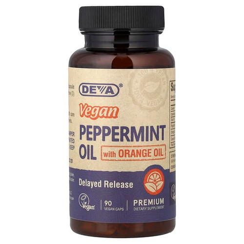 <img alt="Deva, Vegan Peppermint Oil with Orange Oil, 90 Vegan Caps" title="Deva, Vegan Peppermint Oil with Orange Oil, 90 Vegan Caps,895634000492"