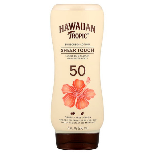 <img alt="Hawaiian Tropic, Sheer Touch, Sunscreen Lotion, SPF 50, 8 fl oz (236 ml)" title="Hawaiian Tropic, Sheer Touch, Sunscreen Lotion, SPF 50, 8 fl oz (236 ml),075486087609"