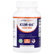 <img alt="Vitamatic, KSM-66, 60 Vegetable Capsules" title="Vitamatic, KSM-66, 60 Vegetable Capsules,810078475804"