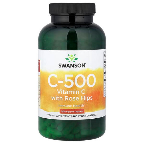 <img alt="Swanson Vitamins, C-500, Vitamin C with Rose Hips, 400 Vegan Capsules" title="Swanson Vitamins, C-500, Vitamin C with Rose Hips, 400 Vegan Capsules,087614018478"