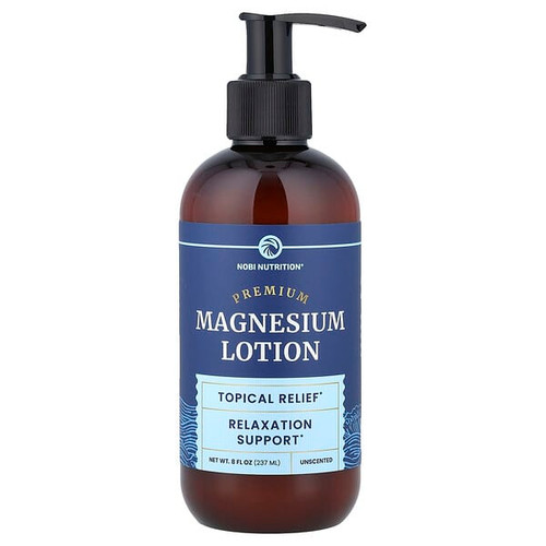 <img alt="Nobi Nutrition, Magnesium Lotion, Unscented, 8 fl oz (237 ml)" title="Nobi Nutrition, Magnesium Lotion, Unscented, 8 fl oz (237 ml),850018274692"