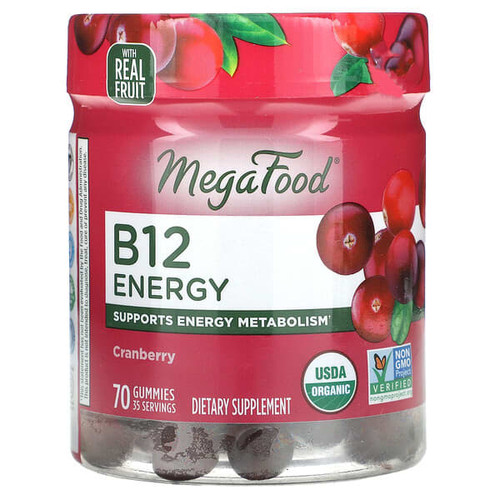 <img alt="MegaFood, B12 Energy, Cranberry, 70 Gummies" title="MegaFood, B12 Energy, Cranberry, 70 Gummies,051494104095"