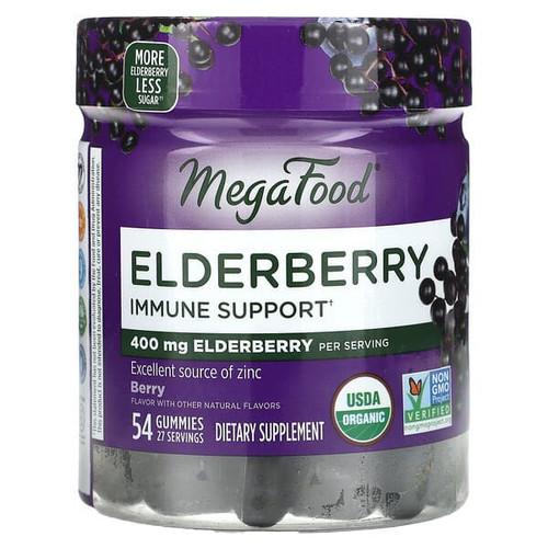 <img alt="MegaFood, Elderberry Immune Support Gummies, Berry, 54 Gummies" title="MegaFood, Elderberry Immune Support Gummies, Berry, 54 Gummies,051494104149"
