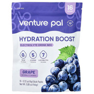 <img alt="Venture Pal, Hydration Boost, Electrolyte Drink Mix, Grape, 16 Stick Packs, 0.32 oz (9 g) Each" title="Venture Pal, Hydration Boost, Electrolyte Drink Mix, Grape, 16 Stick Packs, 0.32 oz (9 g) Each,850049663120"