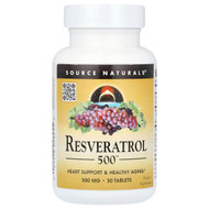 <img alt="Source Naturals, Resveratrol 500, 500 mg, 30 Tablets" title="Source Naturals, Resveratrol 500, 500 mg, 30 Tablets,021078028215"