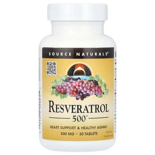 <img alt="Source Naturals, Resveratrol 500, 500 mg, 30 Tablets" title="Source Naturals, Resveratrol 500, 500 mg, 30 Tablets,021078028215"