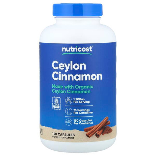 <img alt="Nutricost, Ceylon Cinnamon, 150 Capsules (600 mg per Capsule)" title="Nutricost, Ceylon Cinnamon, 150 Capsules (600 mg per Capsule),810014670454"